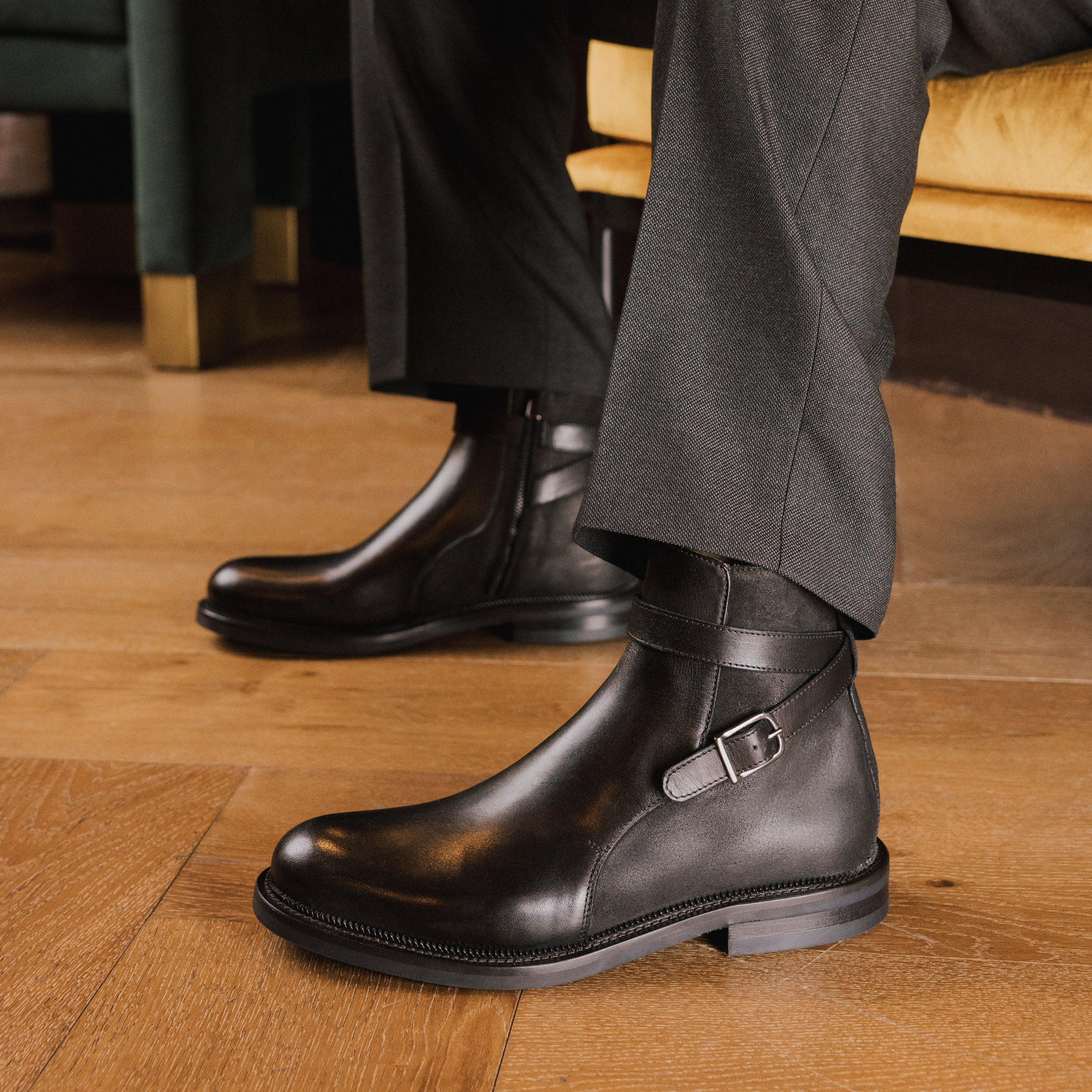 The Dylan Jodhpur Boot in Black - Image 4