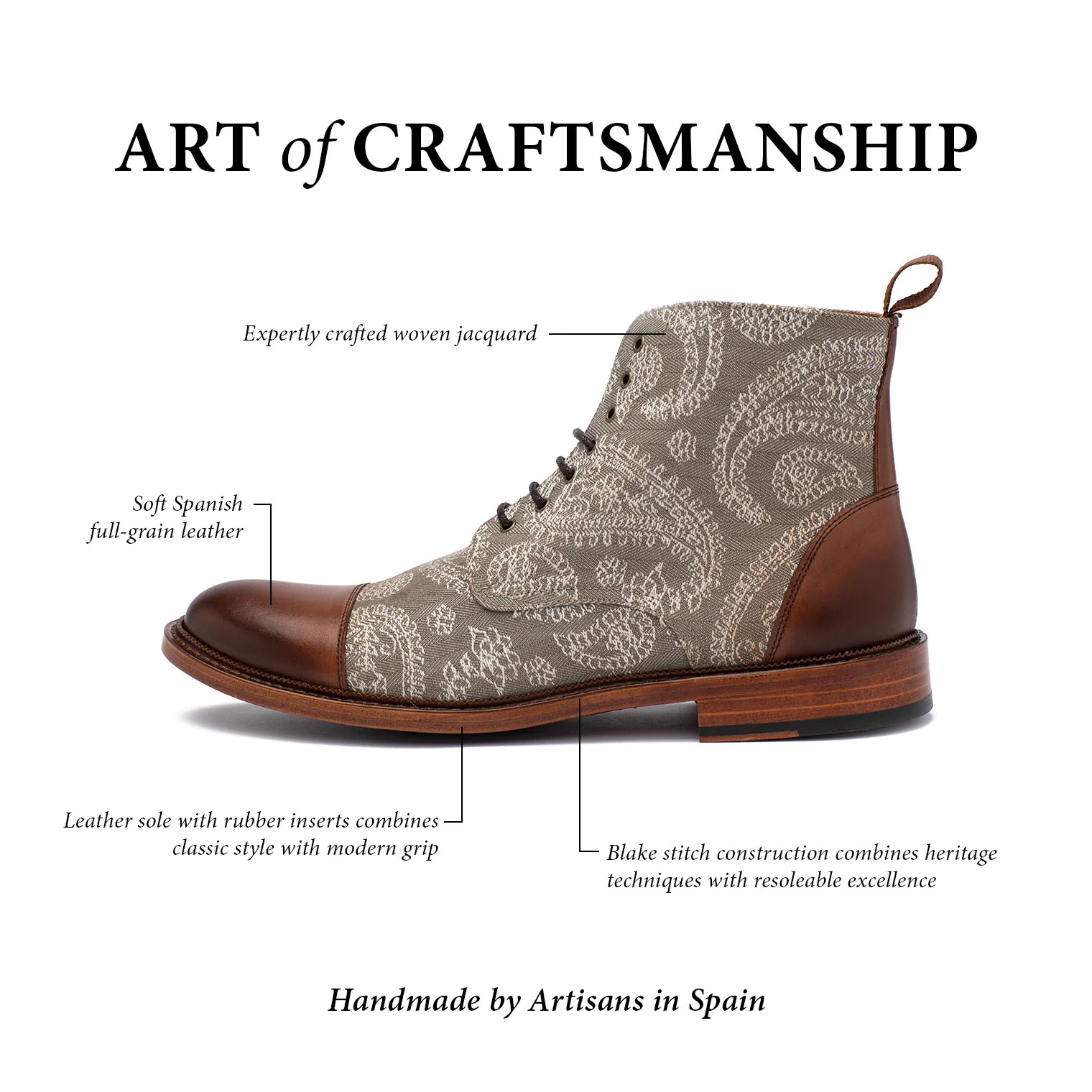 The Jack in Taupe Paisley - Image 8