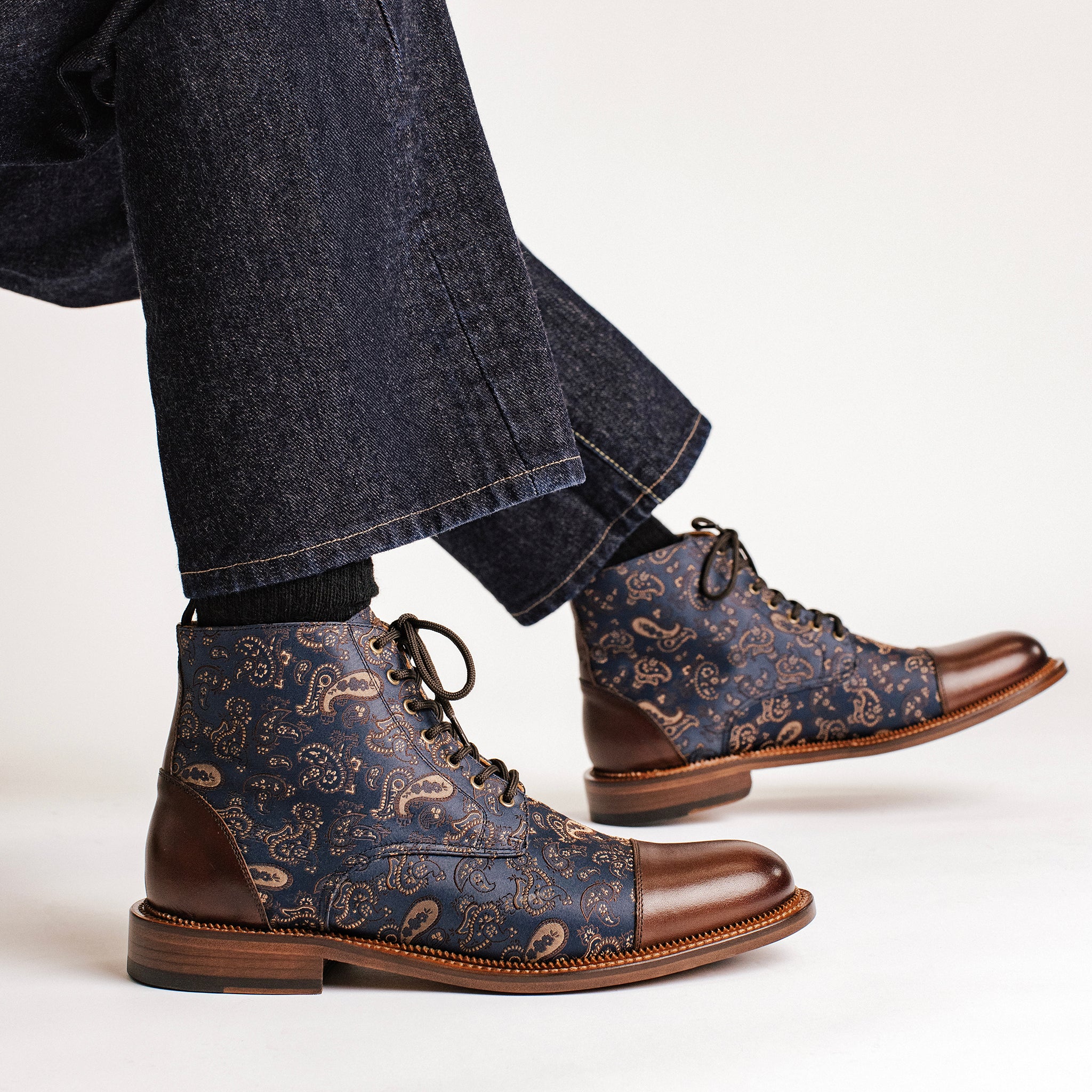 The Jack Dress Boot in Brown Paisley - Image 2