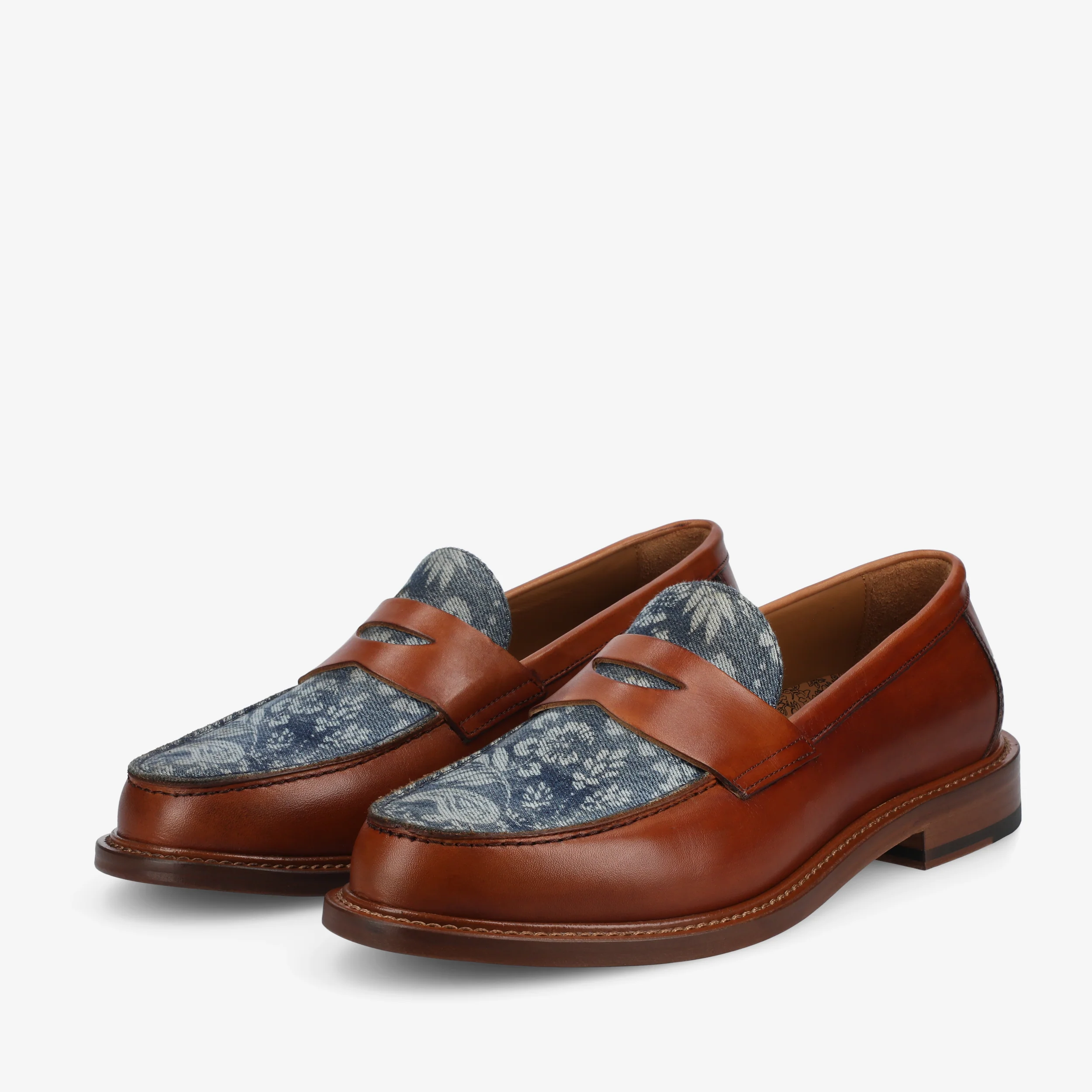 The Jack Penny Loafer in Washed Denim Floral - Image 5