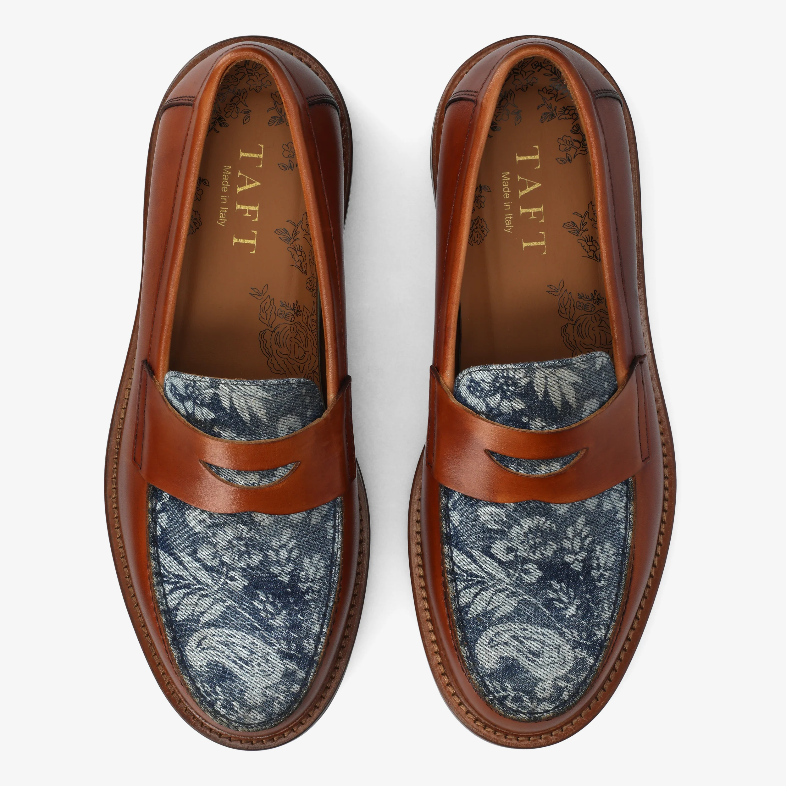 The Jack Penny Loafer in Washed Denim Floral - Image 6