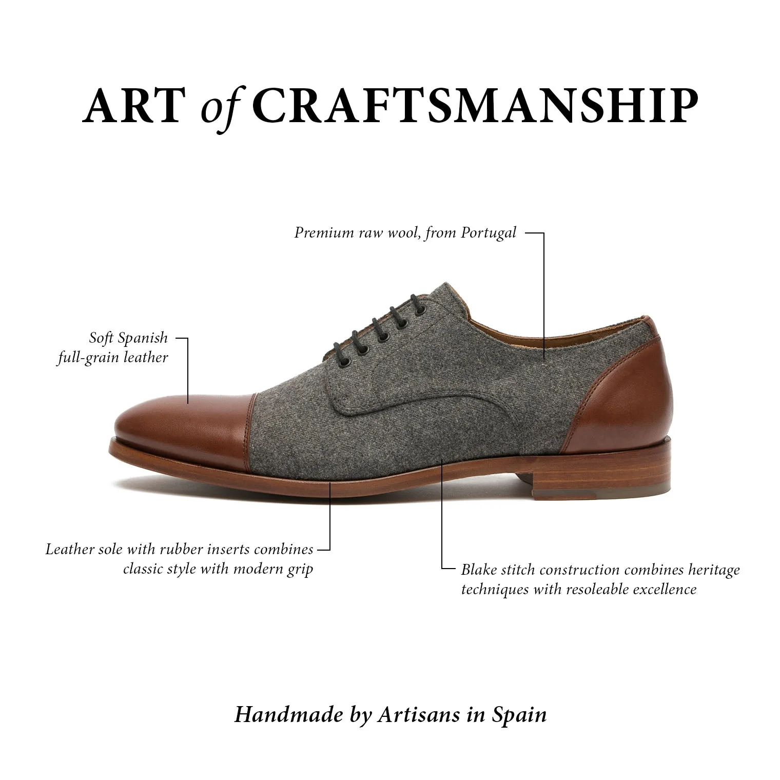 The Jack Shoe in Grey/Brown - Image 9