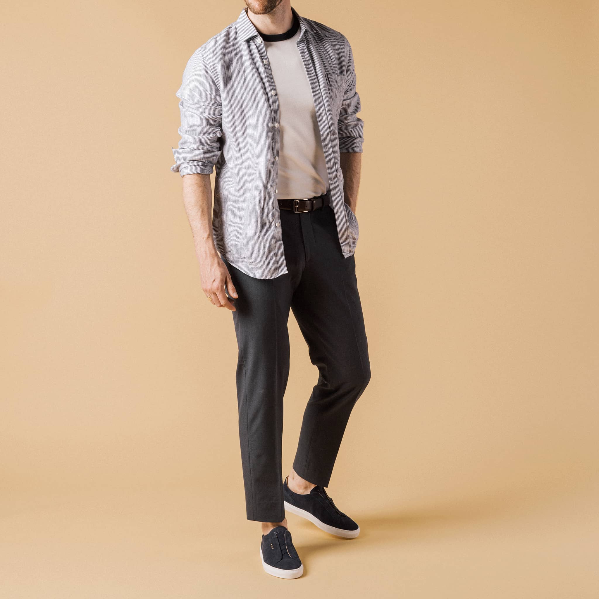 The James Sneaker in Navy - Image 3