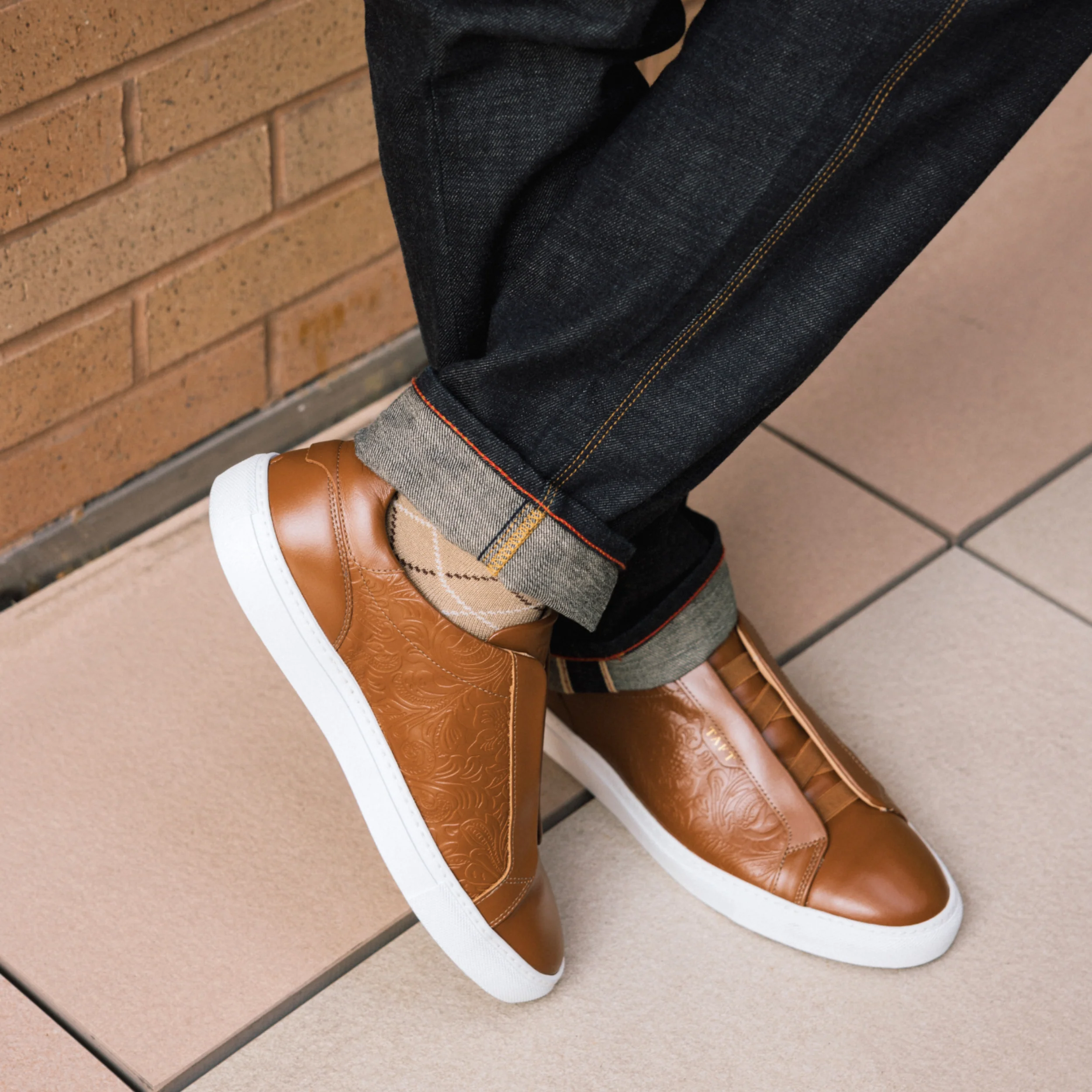 The James Sneaker in Tan - Image 4