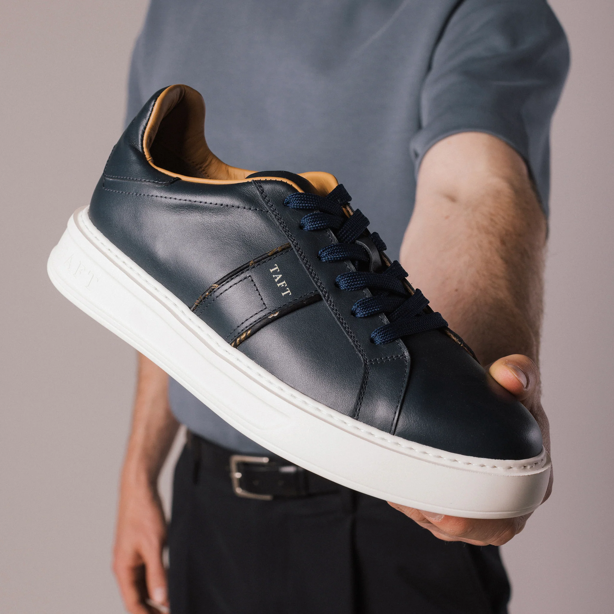 The Logan Sneaker in Navy - Image 2