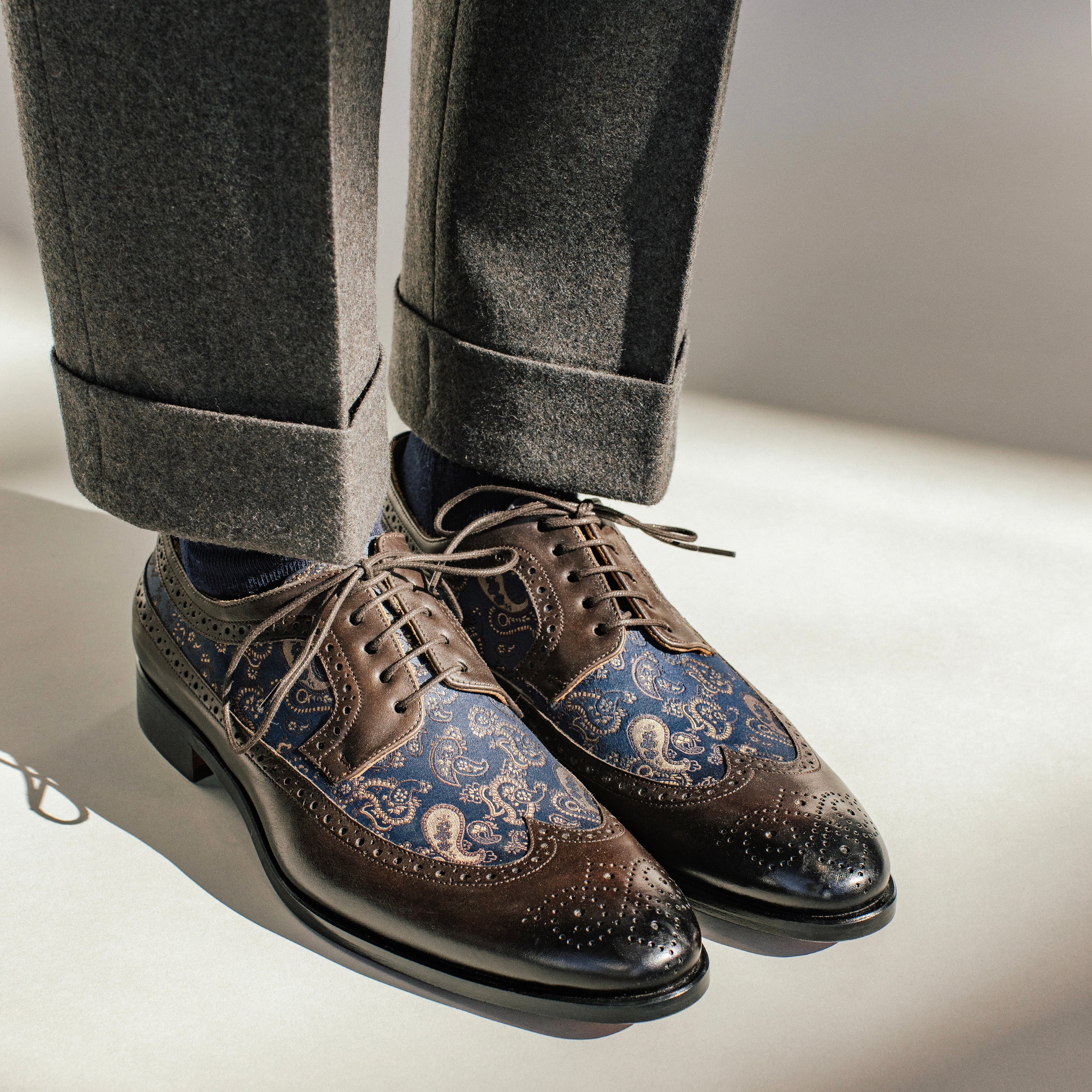 The Preston Shoe in Brown Paisley - Image 3
