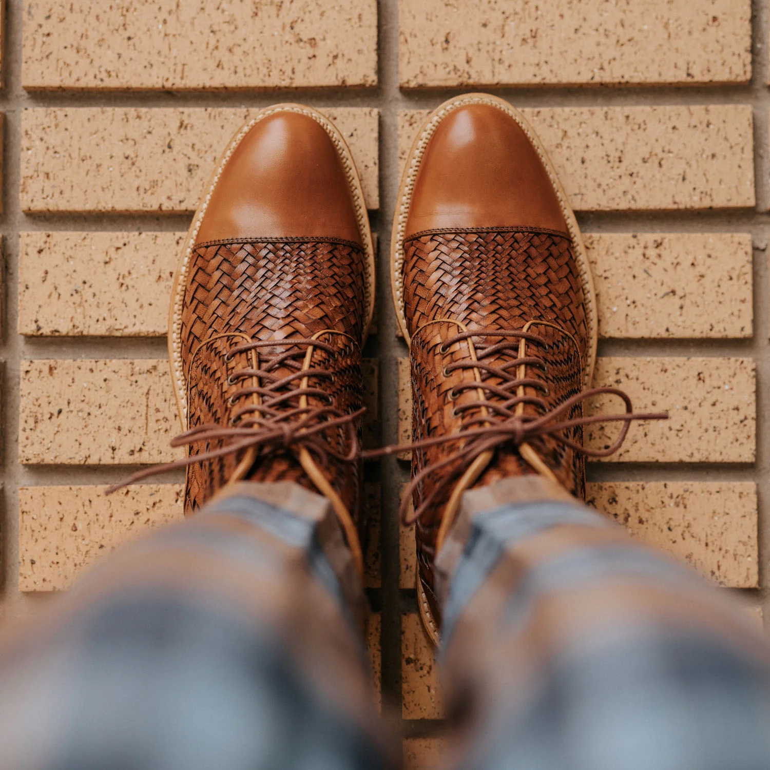 The Rome Boot in Brown Woven (Last Chance, Final Sale) - Image 3