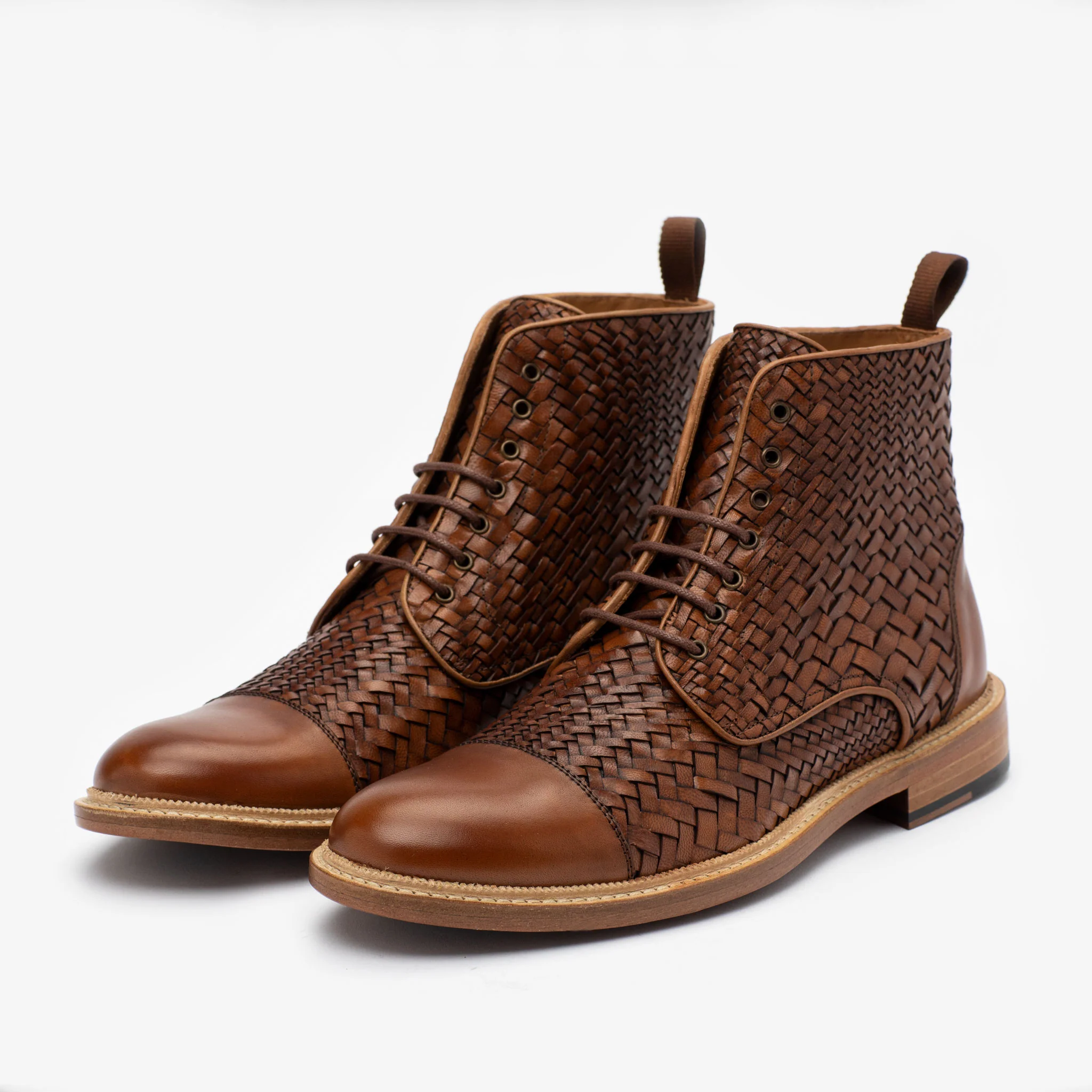 The Rome Boot in Brown Woven (Last Chance, Final Sale) - Image 4
