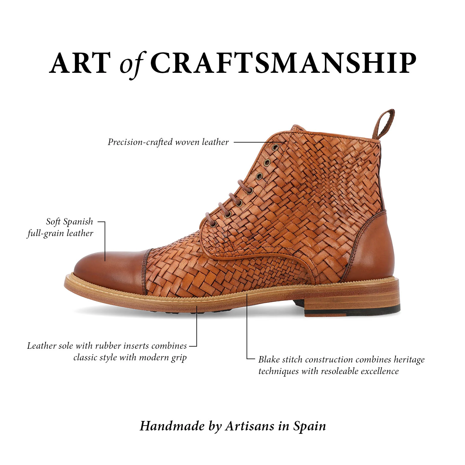 The Rome Boot in Brown Woven (Last Chance, Final Sale) - Image 8