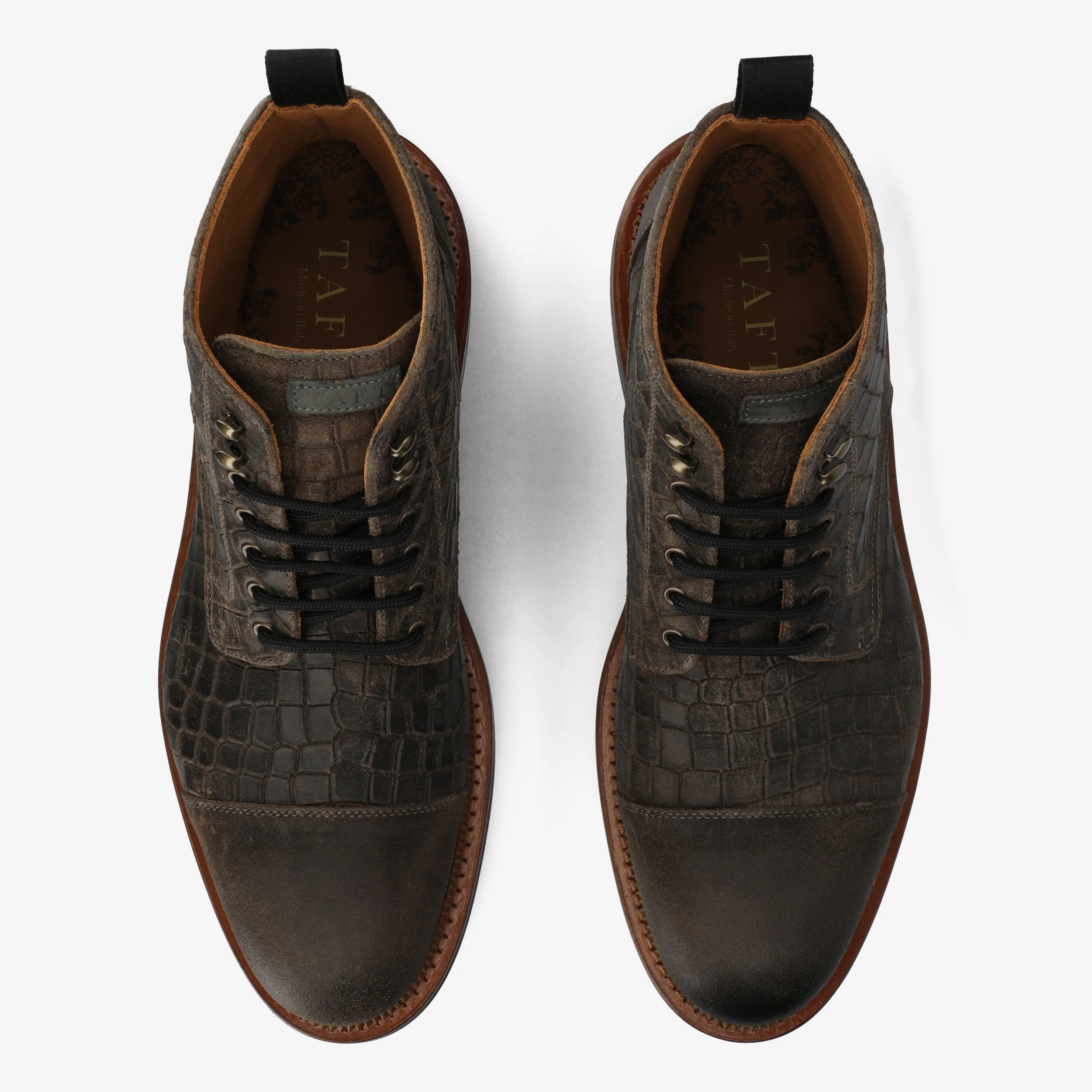 The Rome Boot in Brown Croco - Image 7
