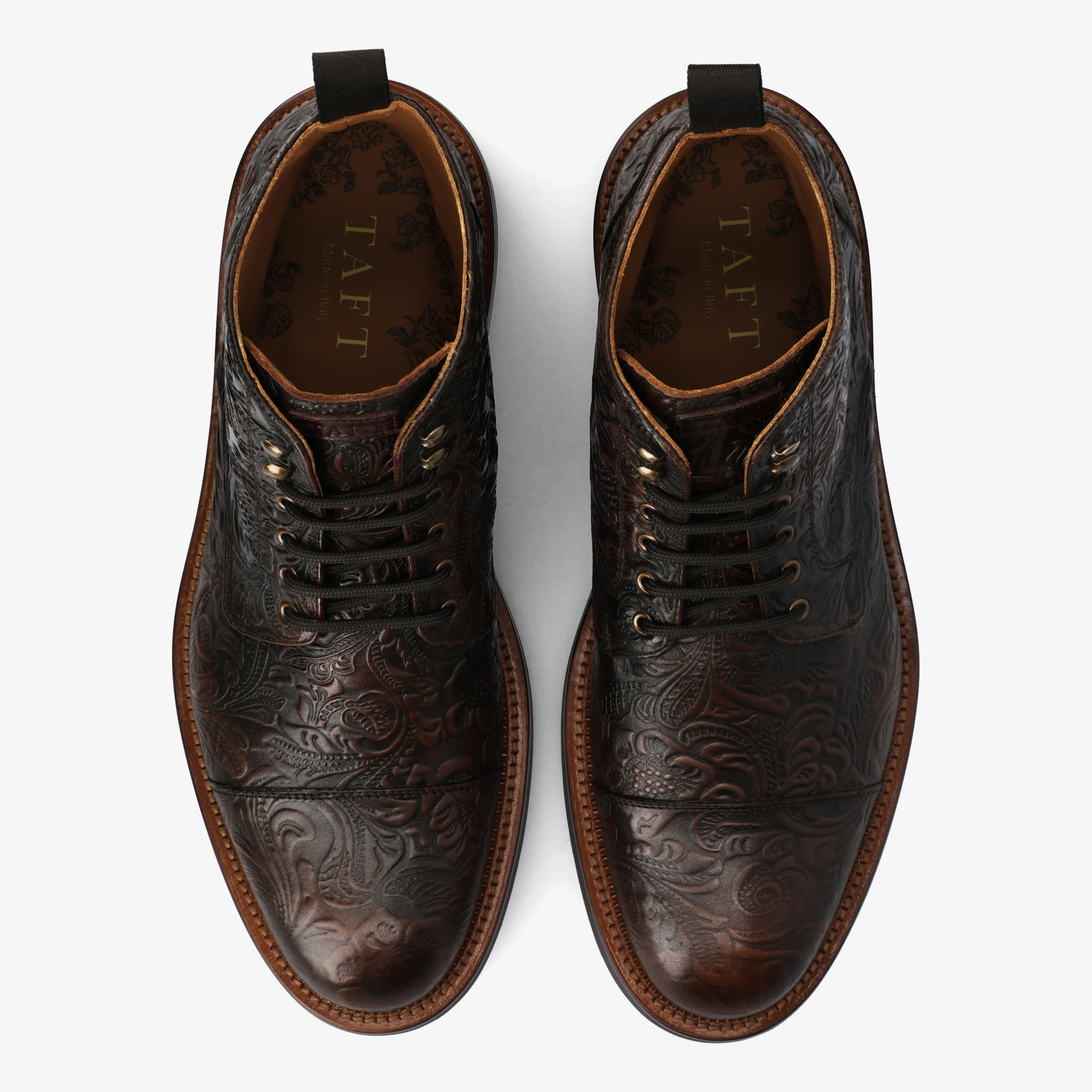 The Rome Boot in Brown Floral - Image 3