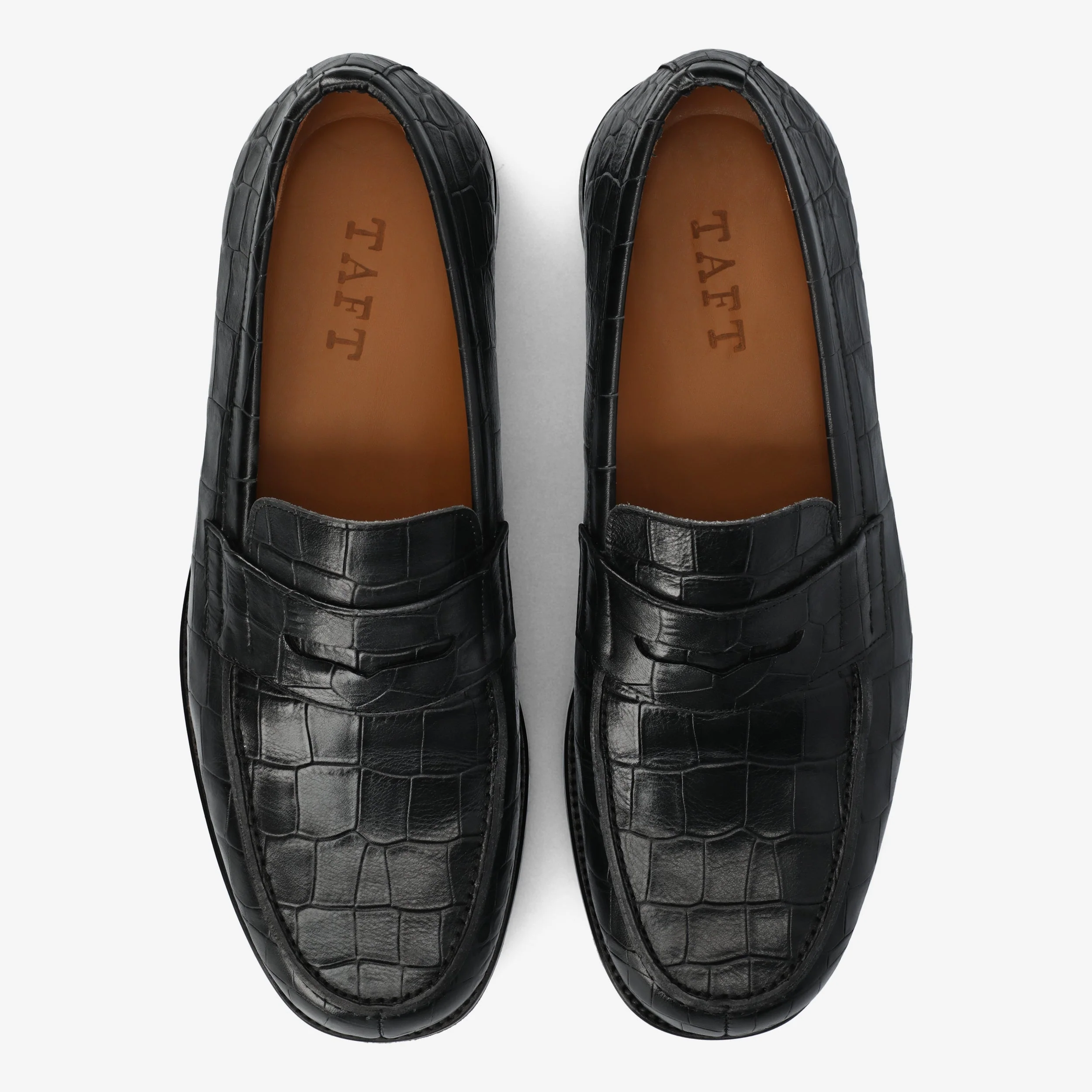 The Sterling Penny Loafer in Black Croco - Image 5