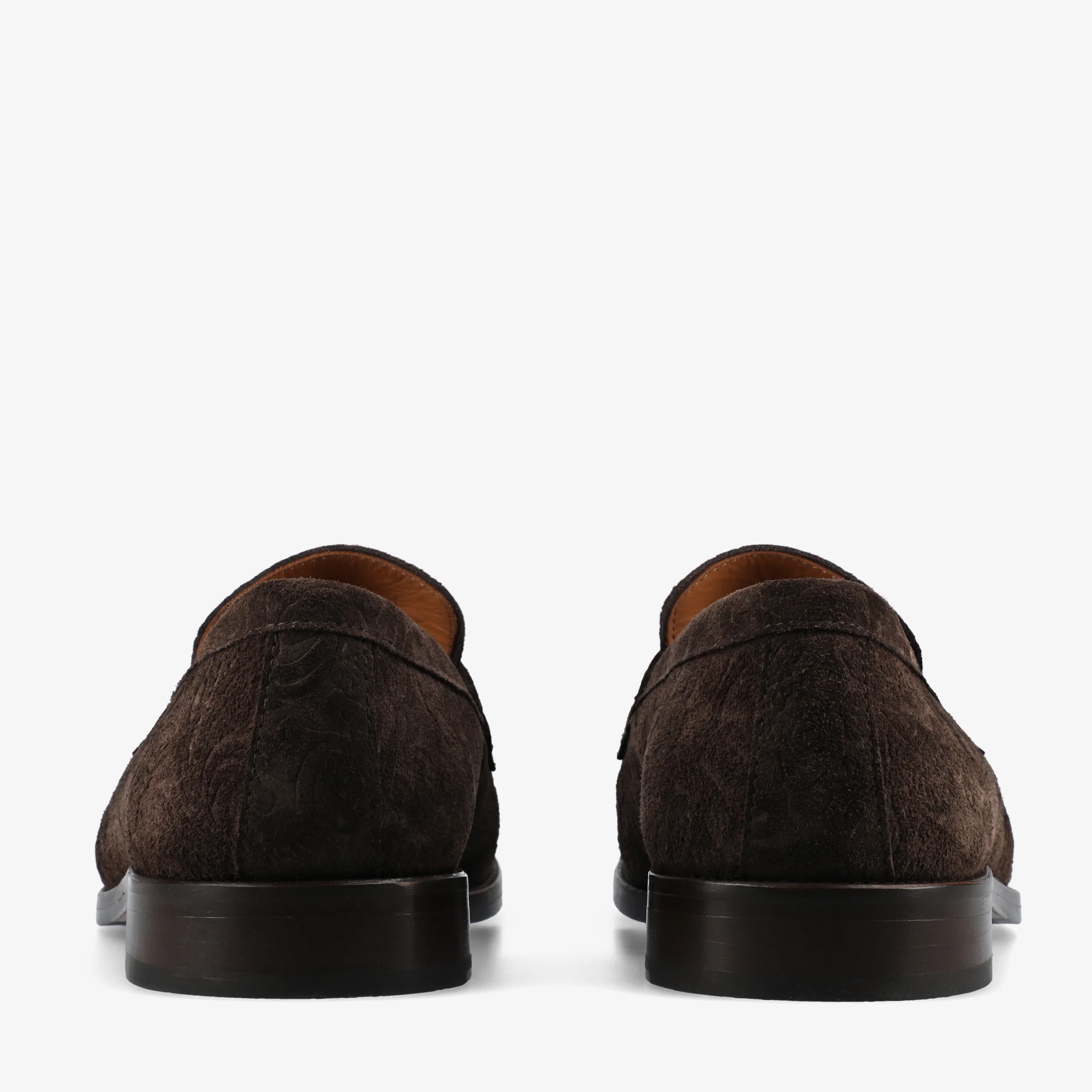 The Sterling Penny Loafer in Brown Floral Suede - Image 5