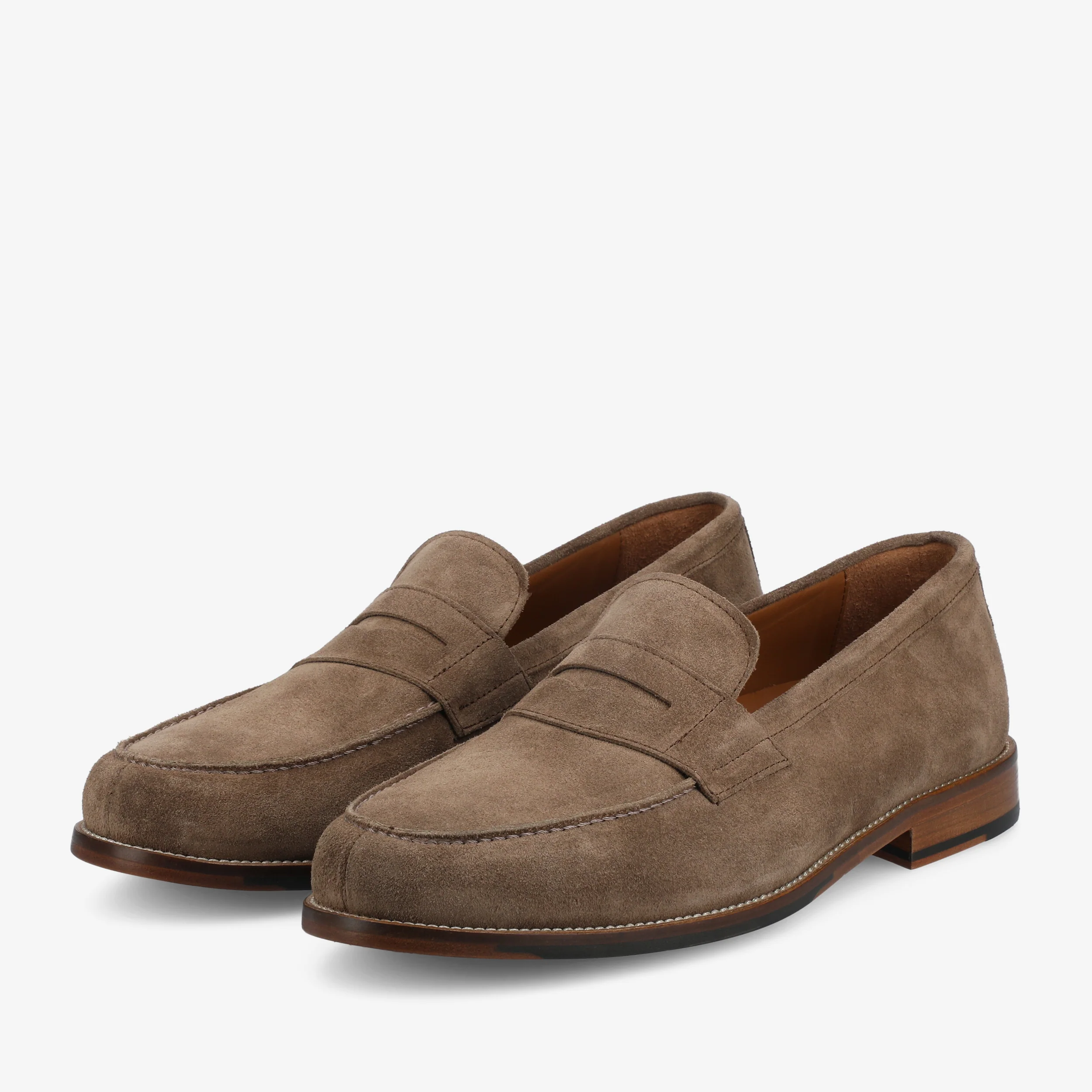 The Sterling Penny Loafer in Taupe Suede - Image 3