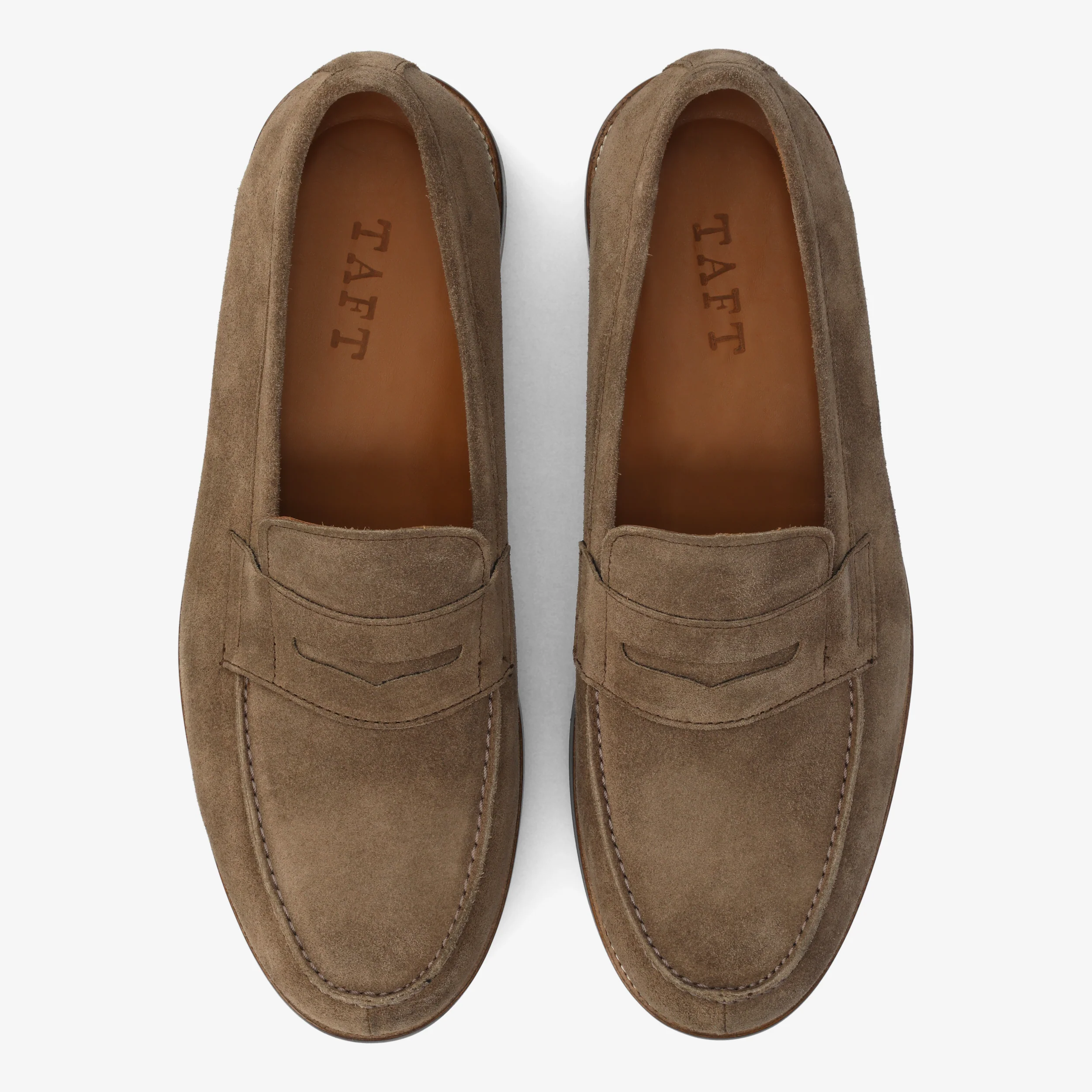 The Sterling Penny Loafer in Taupe Suede - Image 4