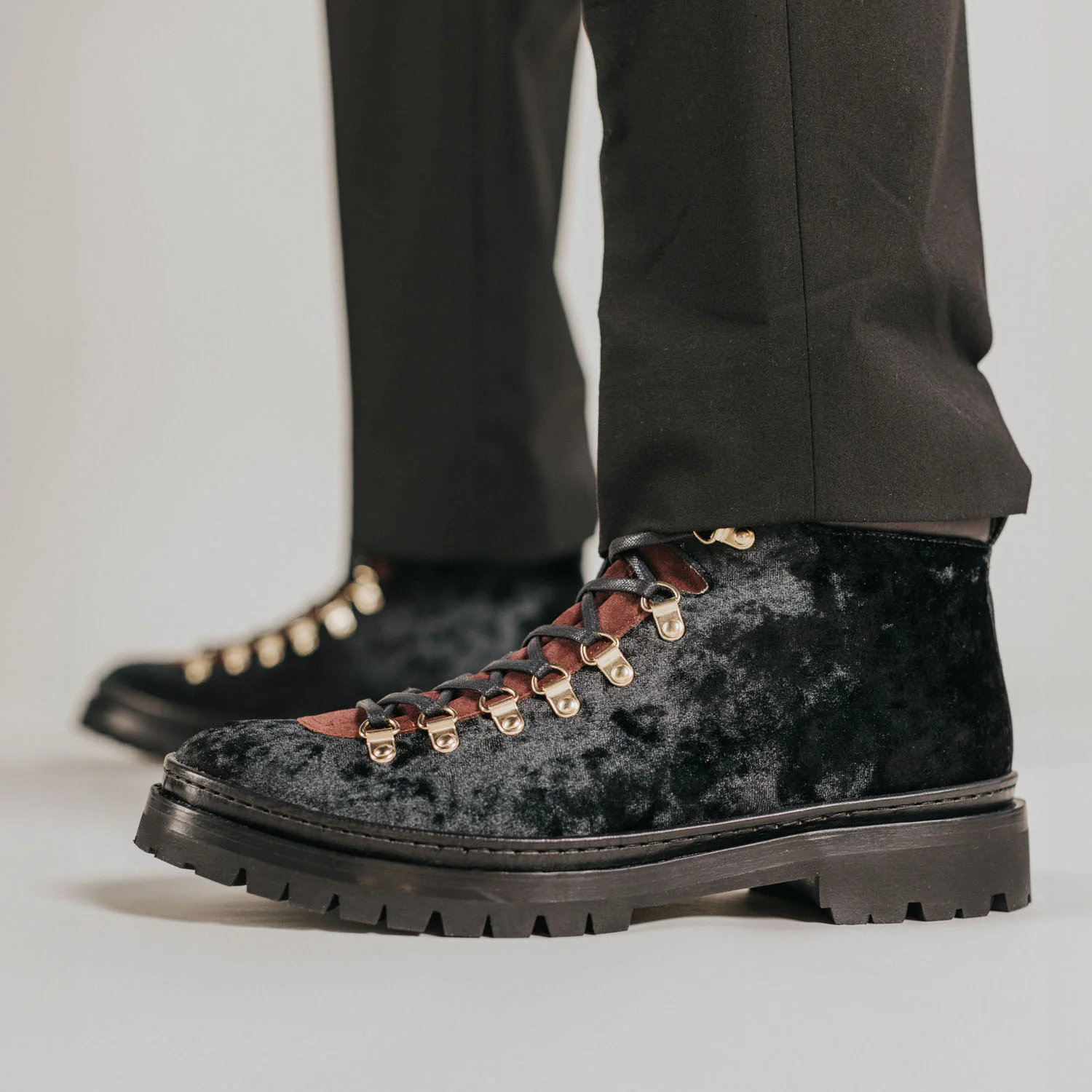 The Viking Boot in Black Velour (Last Chance, Final Sale) - Image 7